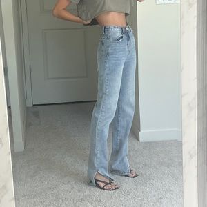 Nasty Gal Washed Jeans with Slits